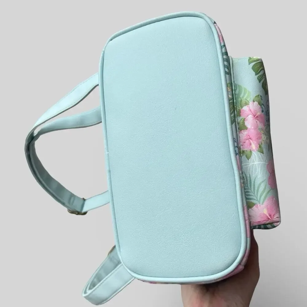 Loungefly Disney Lilo & Stitch Tropical Floral Mini Backpack Pastel Blue Vegan